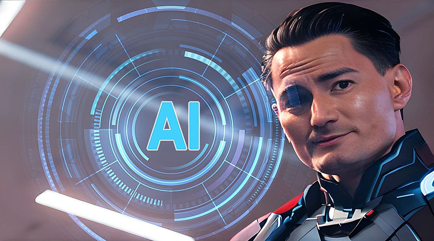 Sci-Fi Luke Lango with AI background